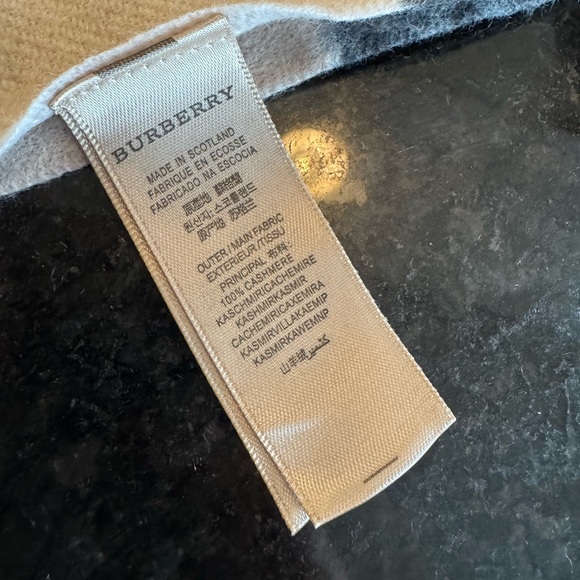 NEW 💕 XL BURBERRY LONDON Gray Half Mega Giant Check Cashmere Scarf Shawl Wrap - Picture 4 of 12